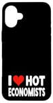 Coque pour iPhone 16 Plus I Love Hot Economists Heart – Husband Micro Marco Economics