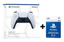 Playstation Sony, Manette sans fil DualSense 5 + 10€ Carte Cadeau Compte PSN français uniquement [Code par Email]