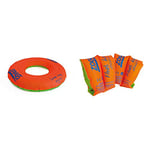 Zoggs Kids Swim Ring, Pool Float, Orange, 2-3 years & Kid's Float Bands, Swimming Armbands for Kids, Orange, 1-3 Years Up to 15 kg