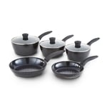 Tower Diamo 5 Piece Cookware Set Black Diamond Non-Stick Coating Pan Set T900130