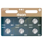 ITSON, CR2032 Battery, 3V, Coin Lithium Battery, Pack of 6