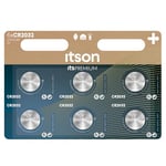 ITSON, CR2032 Piles Bouton, 3V, Lot de 6, idéales pour AirTag, Les clés de Voiture, Les Montres et Les cardiofréquencemètres