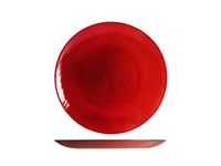 Assiette Fruits H&h Charme Ø21 , 5cm Verre Rouge Avec Scintillement