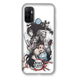 Cokitec Coque pour Oppo A53/A53S Manga Demon Slayer Blanc Multicolore
