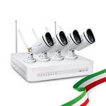 Kit de vidéosurveillance WiFi 8 canaux Foscam avec 4 caméras IP sans Fil Full HD 1080P avec système Mesh [Disque Dur Non Garanti]