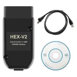 VAG COM 22.3 OBD2 Scanner HEX V2 USB för Golf A6 Skoda Seat Obegränsade VINs ATMEGA162+16V8+FT232RQ