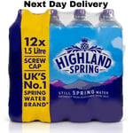 Highland Spring 12 x 1.5 Litre Still Mineral Water. Next Day Delivery