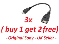 3x Micro USB Cable Male Host to USB Female Adapter Android Tablet Phone