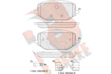 Bromsbelägg R Brake - Peugeot - Partner, 308, 508, 5008. Opel - Astra. Citroen - Berlingo, C5 x. Ds - Ds7