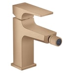 hansgrohe Metropol Mitigeur bidet poignée manette, bonde Push-Open, bronze brossé, 32520140