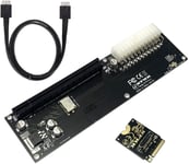 Oculink SFF-8611 Câble de données,carte PCI-E 3.0-Adaptateur PCI Express M.2 M-Key vers SFF-8612 pour carte graphique externe GPD Win Max2 et SSD