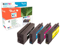 Peach Pi300-728, Kompatibel, Svart, Cyan, Magenta, Gul, Hp, Combo Pack, Officejet Pro 7700 Series, Officejet Pro 7720, Officejet Pro 7730, Officejet Pro 7740 Wf,..., 4 Styck