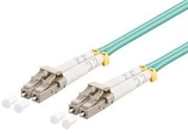 Fiber optisk LSZH kabel - LC/LC 50/125 μm OM3 - 7.5 m