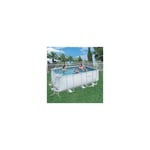 Piscine hors-sol rectangulaire Bestway 56456 Power Steel 412x201x122 cm avec pompe de filtration a' cartouche