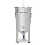 Klarstein Gärkeller Pro - Cuve de fermentation, Bière artisanale, 30L de capacité, Comprenant un barboteur, Inox 304, Thermomètre jusqu'à 40 °C, Robinet de vidange, Argent