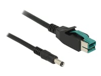 Delock - Strømforsynt Usb-Kabel - Usb Pluspower (12 V) (Hann) Til Dc-Jakk På 2,1/5,5 Mm (Hann) - 12 V - 2 M - Svart