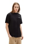 TOM TAILOR Denim Men's 1035612 T-Shirt, 29999-Black, XS