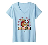 Womens Bruce Lee Little Dragon Jeet Kune Do Logo V-Neck T-Shirt