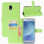 Galaxy J3 Pro/J3 2017      Pu Wallet Case    [Green]