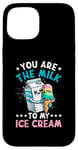 iPhone 15 Funny Italian Food Milk Gelato Ice Cream Case