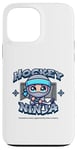 Coque pour iPhone 13 Pro Max Joueur ninja de hockey sur glace