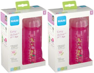 MAM Biberon 330ml +6 mois Rose La couleur et/ou le motif peuvent différer de l'image Bouteilles 2x2 pc(s)