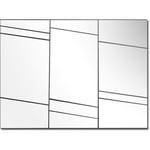 Grand miroir mural décoratif rectangulaire design 96 x 72 cm