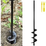 Foret hélicoïdal pour perceuse de jardin, outil de creusement pour plantes, pour forage, foret à tarière solide, foret en spirale, 4 x 42 cm