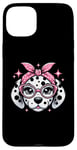 iPhone 15 Plus Dalmatian Pink Bandana Glasses Dog Case