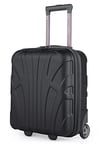 Suitline - Petite Valise 45x36x20 cm, Franchise de Bagages Easyjet Bagage à Main sous Le siège, Trolley de Cabine léger, 30 litres, Coque Rigide en ABS; Noir