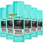 6x Loreal Magic Retouch Dark Brown Instant Root Concealer Spray 75ml