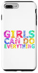 Coque pour iPhone 7 Plus/8 Plus Message positif amusant « Girls Can Do Everything »