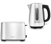 Morphy Richards Equip Brushed Steel Jug Kettle & 2 Slice Toaster Matching Set