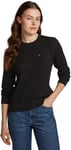 Tommy Hilfiger Women's Cable Knit Jumper, Black (Black), XL