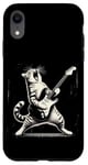 Coque pour iPhone XR Guitare chat à bascule jouant hilarant Kitty Cat Guitarist