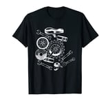 Bicycle Parts Cycling Biking Biker Cyclist MTB BMX Cycle T-Shirt