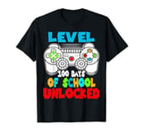 Level 100 Days Of School Unlocked Video Games Boys Gamer T-Shirt