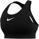 Nike Bra W NK DF Swsh Hgh SPT Bra, Black/Iron Grey/White, DX6815-010, 2XC-E