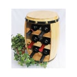 Casier à vin Tonneau en bois H-42 cm Nr.1511 Casier à bouteilles Étagère vernis naturel