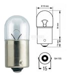 10 AMPOULES R10W, 12 VOLTS 10 WATTS CULOT BA15S