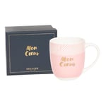 DRAEGER PARIS | Mug rose en céramique "Mon cœur" | Idée Cadeau pour Amis, Couple, Amoureux, Famille, Sœur | Mug et tasse à café avec Coffret Cadeau