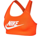 Nike Swoosh Futura Bra Soutien-Gorge de Sport Femme, Multicolore-Orange/Blanc (Team Orange/White), XS