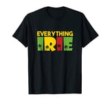 Everything Irie T Shirt with Reggae Colors and Palm Trees T-Shirt