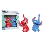 Lexibook, Disney Stitch, Stitch and Leroy 3D walkie-talkies, 500m range, 2 communication channels, Belt clip, Blue/red, TW18D