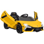 AIYAPLAY Lamborghini Revuelto Licensed Ride On Car, with Suspension, Yellow