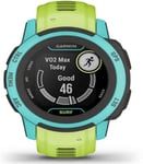 Garmin Instinct 2S SOLAR SURF, Smaller Rugged Surf Smartwatch with Tide Data, De