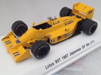 REVE COLLECTION - Voiture 6ème GP F1 Japon 1987 N°11 – LOTUS 99TB - 1/43 - RE...