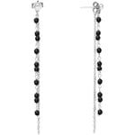 Boucles oreilles Orusbijoux  Boucles D'oreilles Pendantes Argent Rhodié Pierres Spinelle