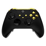 eXtremeRate Bouton de Remplacement pour Xbox One Elite Series 2 Manette, Trigger LB RB LT RT Bumpers ABXY Start Back Sync Buttons Customisé pour Xbox One Elite V2 Manette Modèle 1797, Doré Chromé