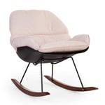 Childhome - Fauteuil d&rsquo;allaitement Rocking Chaise Lounge Noir/Écru